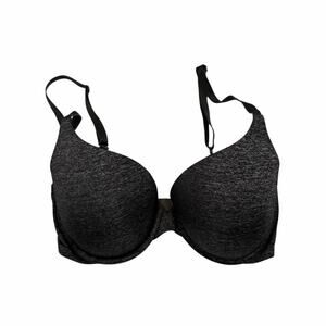 Victoria’s Secret 34DD Black Sparkle Padded Perfect Coverage Bra